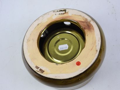 FELIX CERAM (XXth) - Vallauris: Brown glazed...