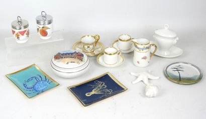LOT of porcelain including miniature cups,...