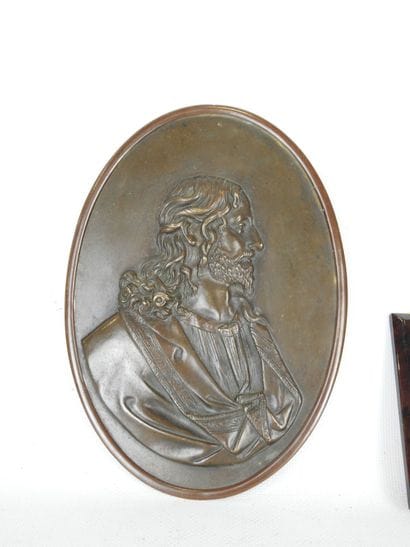 LOT including: - Bird. Limoges enamel medallion...