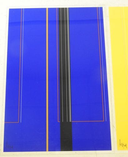 Luc PEIRE (1916-1994): Triptych. Color silkscreen...