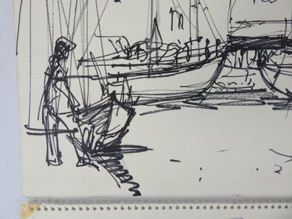 Irena DEDICOVA (1932-1987). Sailboats. Two...