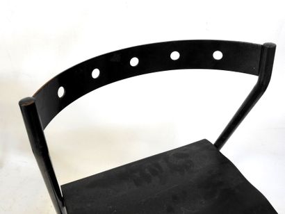 Philippe GONNET (20th): Four chairs in blackened...