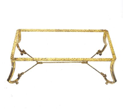 Maison RAMSAY: Low iron table with gilded...