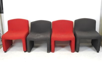 ARFA (publisher): Four armchairs in red and...
