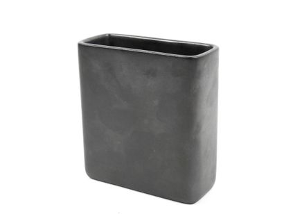 Pol CHAMBOST (1906-1983): Black ceramic quadrangular...