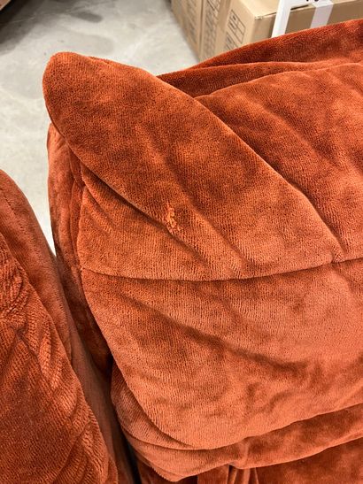 LIGNE ROSET : Brick velvet corner sofa 6...