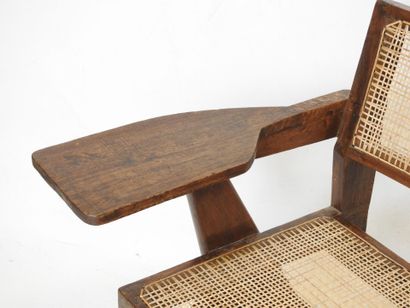 Pierre JEANNERET (1896-1967) 
Teak and wickerwork...