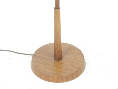 TEMDE (Denmark): Teak floor lamp, rope shade....