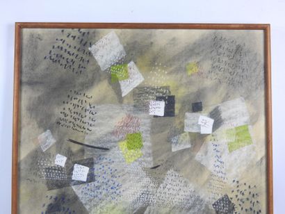 Abstract composition. Mixed media: colored...