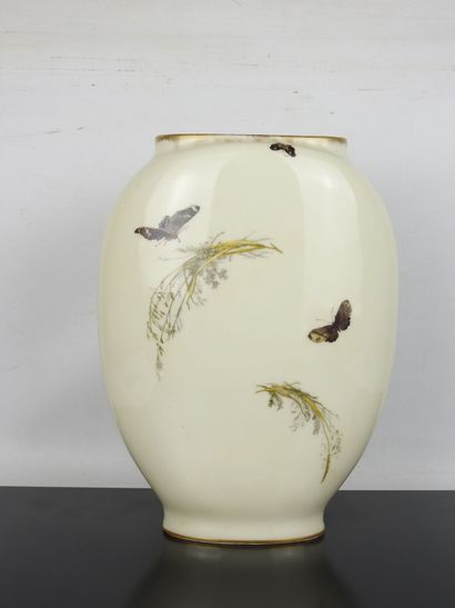 HAVILAND & Co: Porcelain flat vase, with...