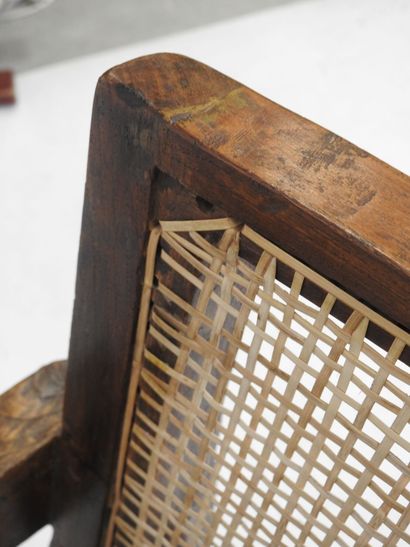 Pierre JEANNERET (1896-1967) 
Teak and wickerwork...