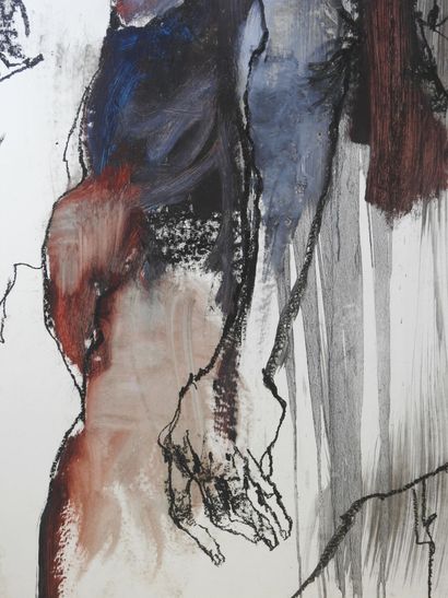 Lydie ARICKX (b. 1954): Couple embracing....