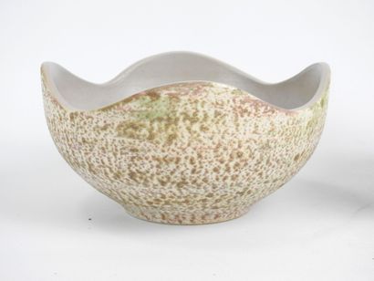 Pol CHAMBOST (1906 - 1983): Two cream ceramic...
