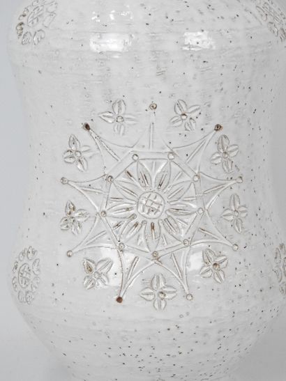 Aldo LONDI for Bitossi: Large white ceramic...