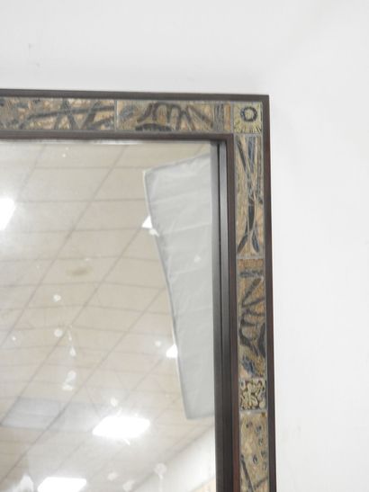 DENMARK: Rectangular teak-framed mirror with...
