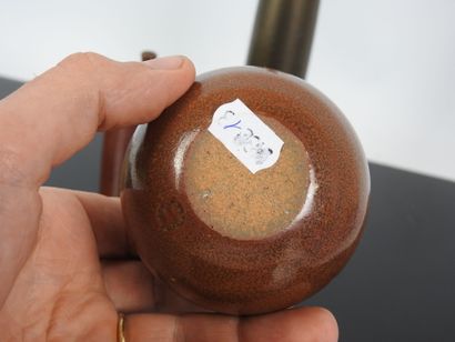 FIVE VASES and ONE CUP in stoneware. It includes...