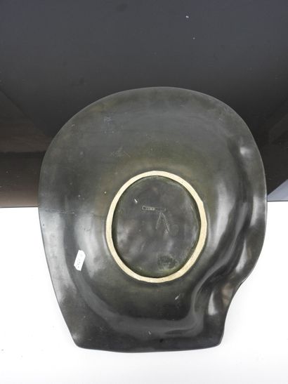 Pol CHAMBOST (1906 - 1983): Two cream ceramic...