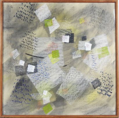 Abstract composition. Mixed media: colored...