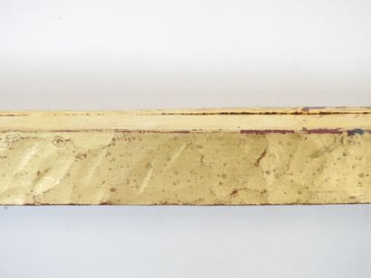 Rectangular metal frame with gold patina,...