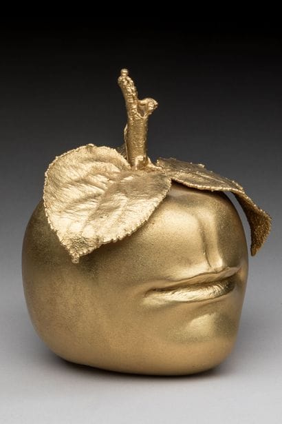 Claude LALANNE (1925-2019)
Apple mouth. 
Gilt...