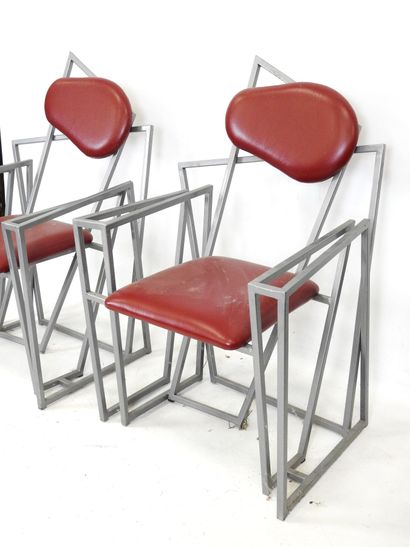 Pair of unstructured dining room CHAIRS in...