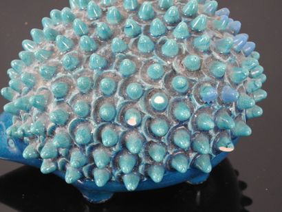 Pol CHAMBOST (1906-1983): Turquoise ceramic...