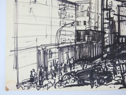 Irena DEDICOVA (1932-1987). City, busy street....