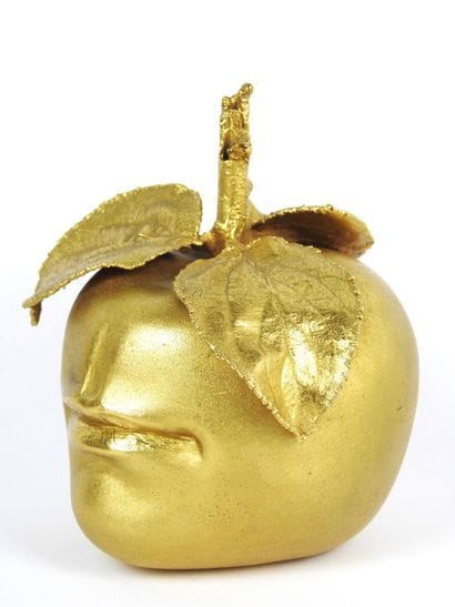 Claude LALANNE (1925-2019)
Apple mouth. 
Gilt...