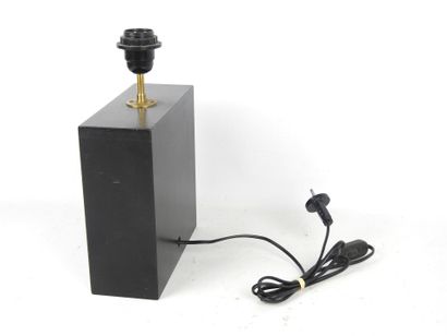 Jean BLAZY (XXth) Lamp in blackened wood...