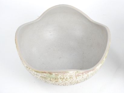 Pol CHAMBOST (1906 - 1983): Two cream ceramic...