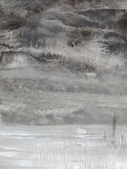 Jean Gilles BADAIRE (1951-2024) : Landscape....