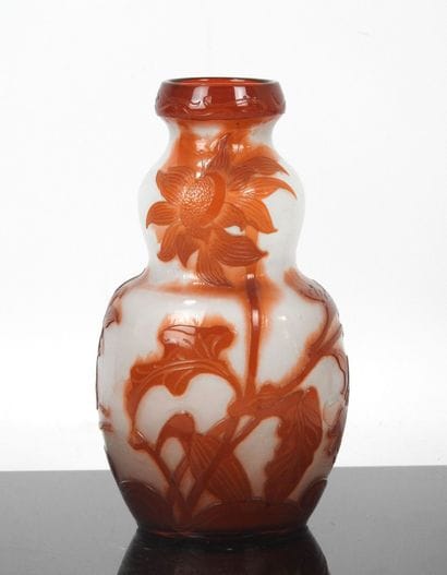 Émile GALLÉ (1846-1904): Double gourd vase...