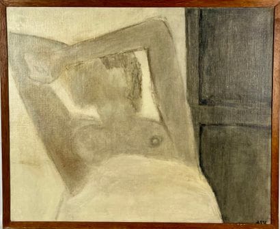 Geneviève ASSE (1923-2021): 
Nude with raised...