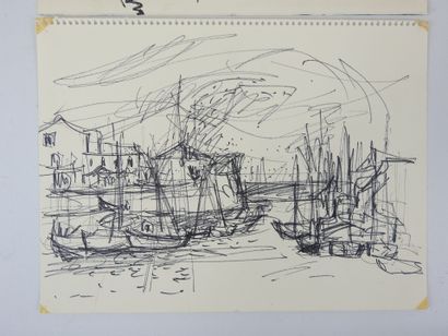 Irena DEDICOVA (1932-1987). Sailboats. Two...