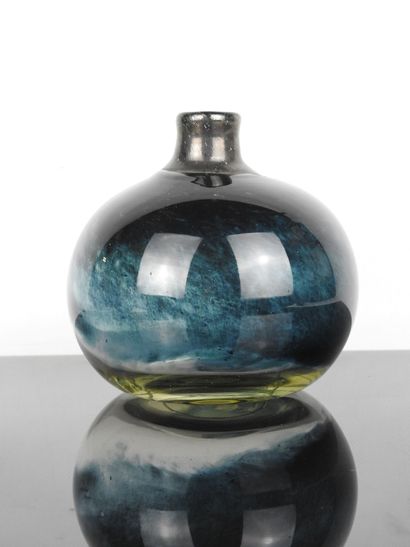 Claude MONOD (1944-1990): Glass ball vase...