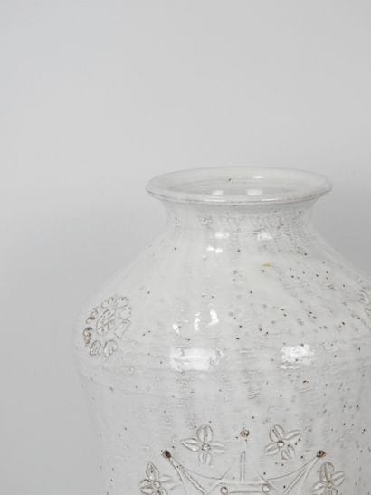 Aldo LONDI for Bitossi: Large white ceramic...