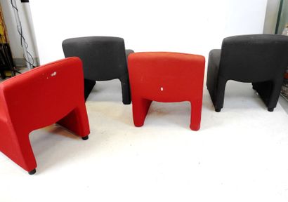 ARFA (publisher): Four armchairs in red and...