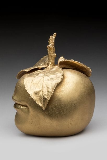 Claude LALANNE (1925-2019)
Apple mouth. 
Gilt...