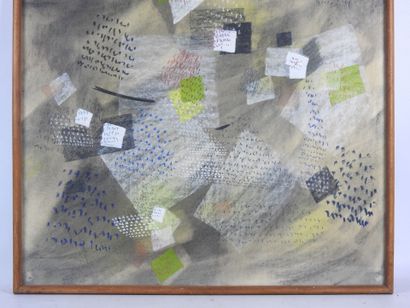 Abstract composition. Mixed media: colored...