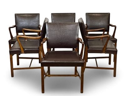 Ole WANSCHER (1903-1985)
Six rosewood armchairs,...