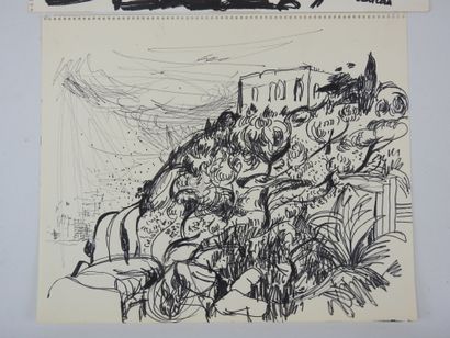 Irena DEDICOVA (1932-1987). Landscape with...