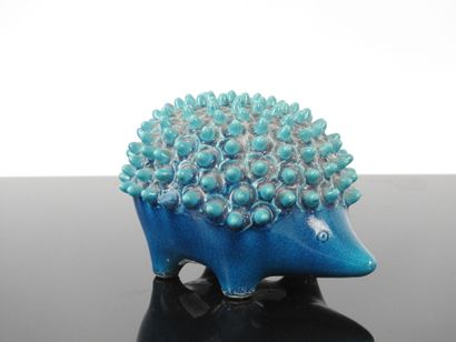 Pol CHAMBOST (1906-1983): Turquoise ceramic...