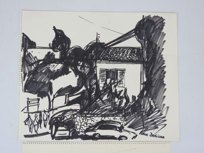 Irena DEDICOVA (1932-1987). Landscape with...