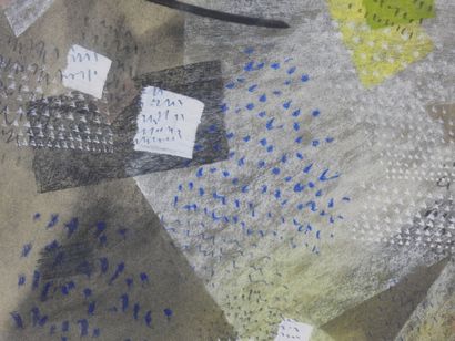 Abstract composition. Mixed media: colored...