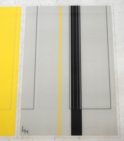 Luc PEIRE (1916-1994): Triptych. Color silkscreen...