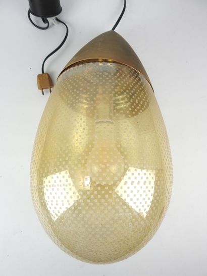 LIMBURG: Pear-shaped glass pendant. German...