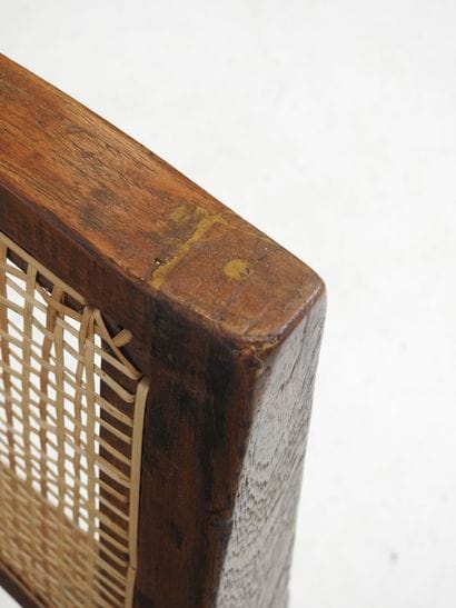 Pierre JEANNERET (1896-1967) 
Teak and wickerwork...