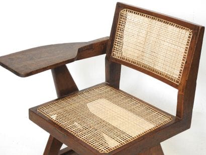 Pierre JEANNERET (1896-1967) 
Teak and wickerwork...