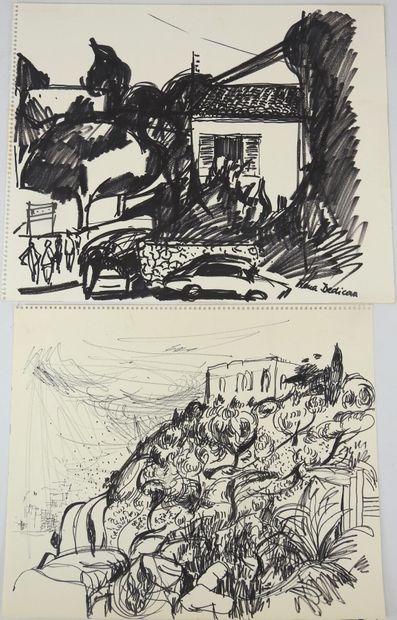 Irena DEDICOVA (1932-1987). Landscape with...