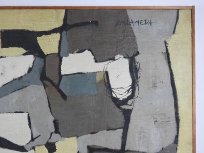 Oscar ZALAMEDA (1930-2010). Grey, white and...
